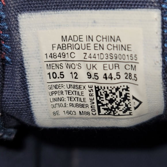 Unisex Converse‎ Con Pro Leather Skate Sneakers Striped Men 10.5 Women 12 Grunge - Picture 8 of 9
